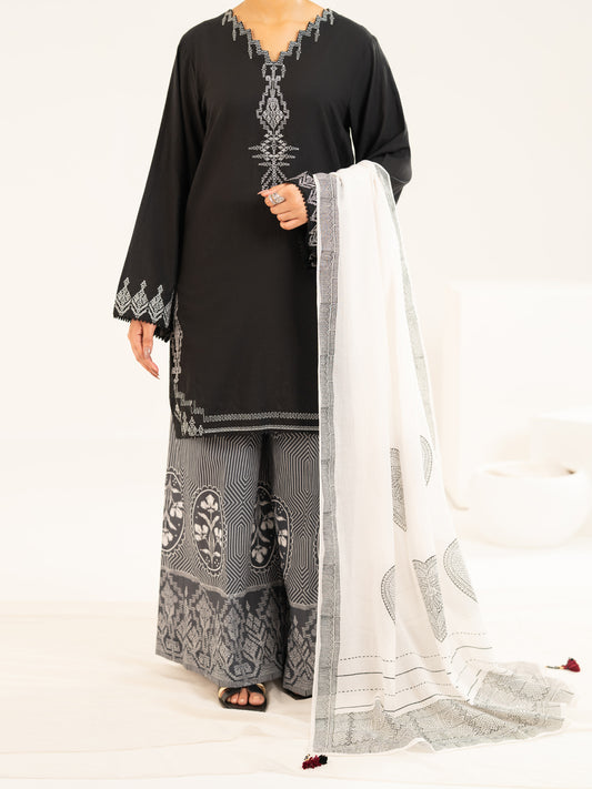 Black Lawn Stitched 2Pc - ALP-2PS-LKS-2533