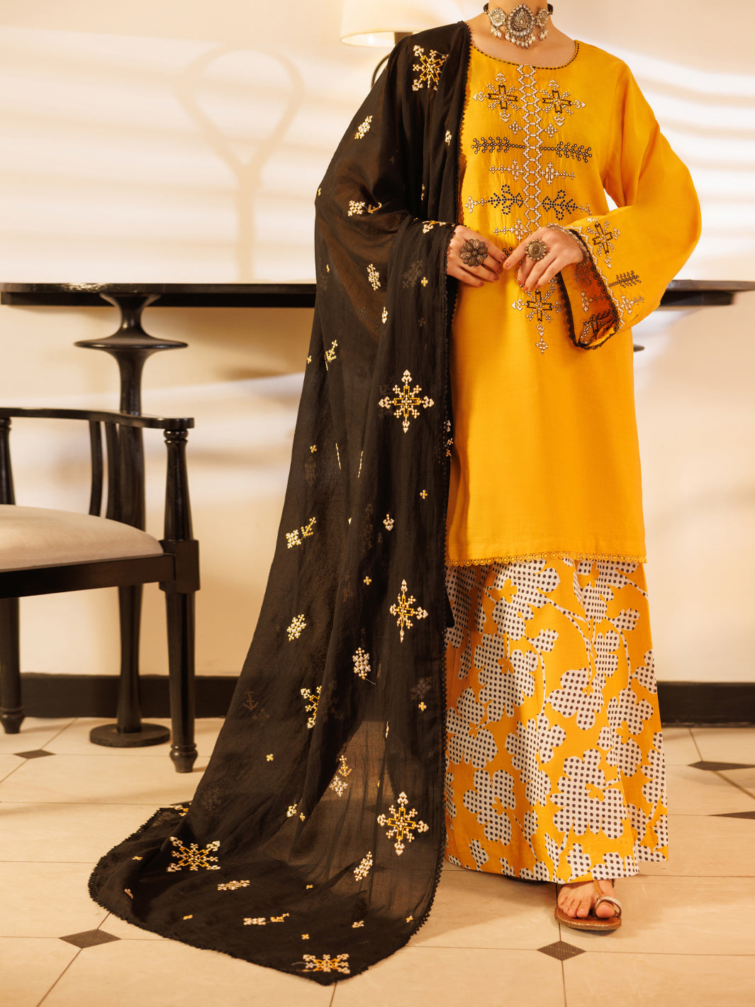 Yellow Lawn Stitched 2Pc - ALP-2PS-LKS-2532