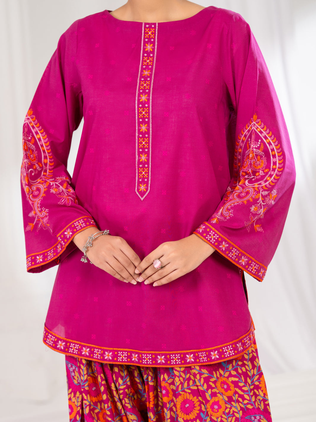 Pink Cotton Stitched 2 Piece - ALP-2PS-LKS-2796