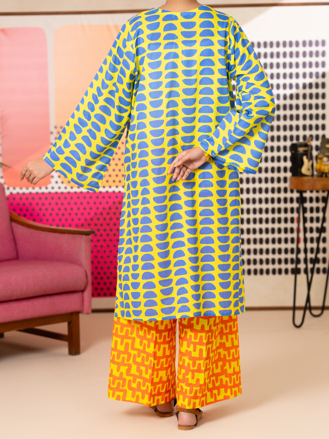 Lime Green Cotton Kurti - ALP-SLK-2810