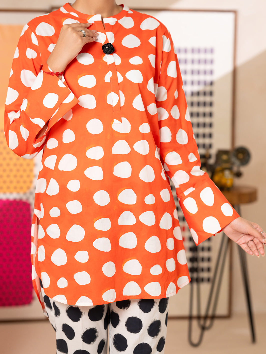 Red Cotton 2Pc Stitched - ALP-2PS-LKS-2811