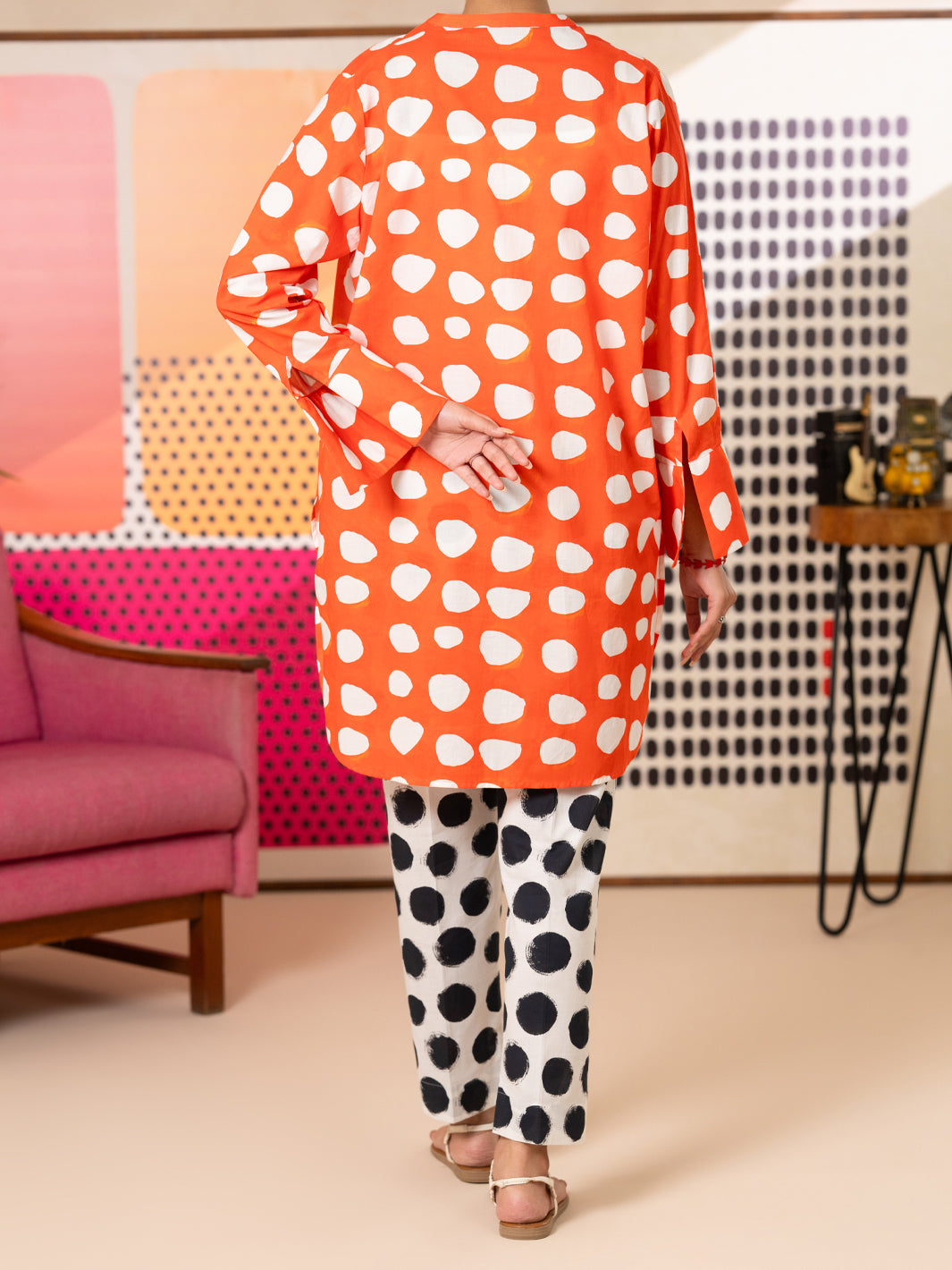 Red Cotton 2Pc Stitched - ALP-2PS-LKS-2811