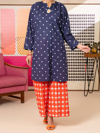 Blue Cotton Kurti - ALP-SLK-2812
