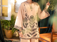 Beige Cotton Dobby Stitched 2 Piece - ALP-2PS-LKS-2839