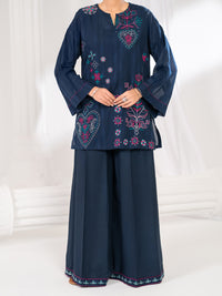 Blue Lino Kara Stitched 2Pc - ALP-2PS-LKS-2841