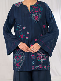 Blue Lino Kara Stitched 2Pc - ALP-2PS-LKS-2841