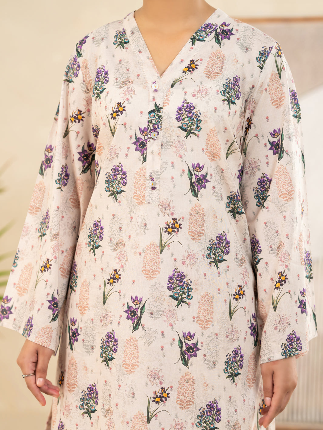 Blue Lawn Co-Ord Set - ALP-2PS-SLKS-2494