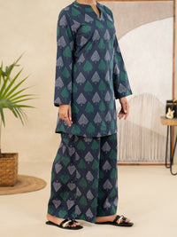 Blue Lawn Co-Ord Set - ALP-2PS-SLKS-2495