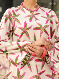 White Lawn Co-Ord Set - ALP-2PS-SLKS-2507