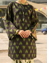 Black Lawn Co-Ord Set - ALP-2PS-SLKS-2508