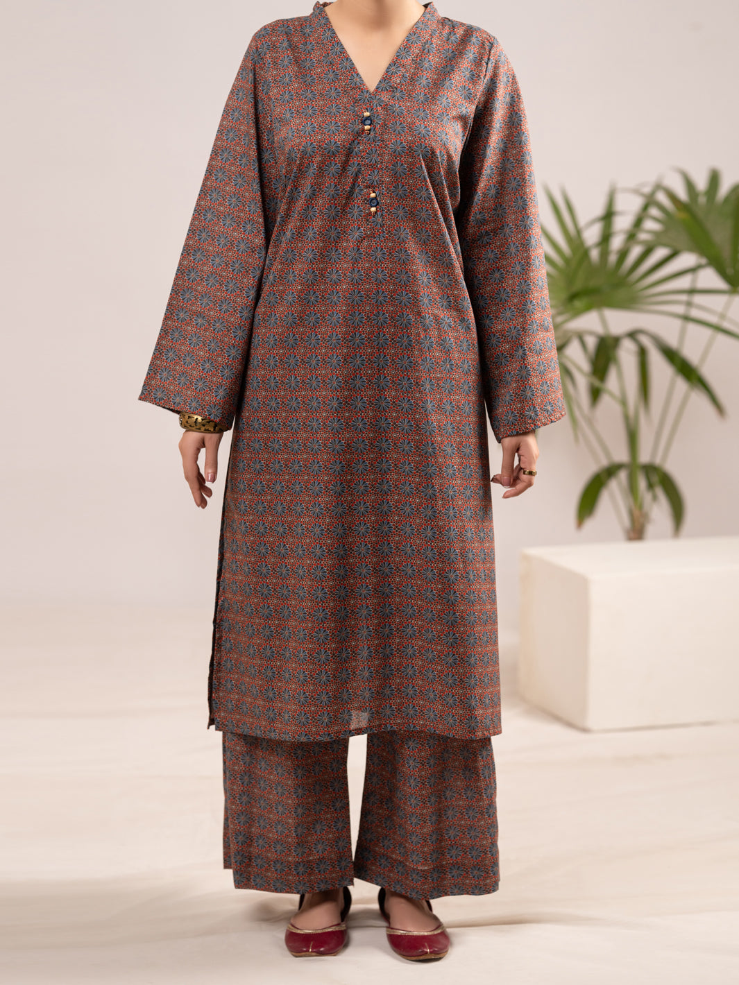 Multicolor Lawn 2Pc Stitched - ALP-2PS-SLKS-2552