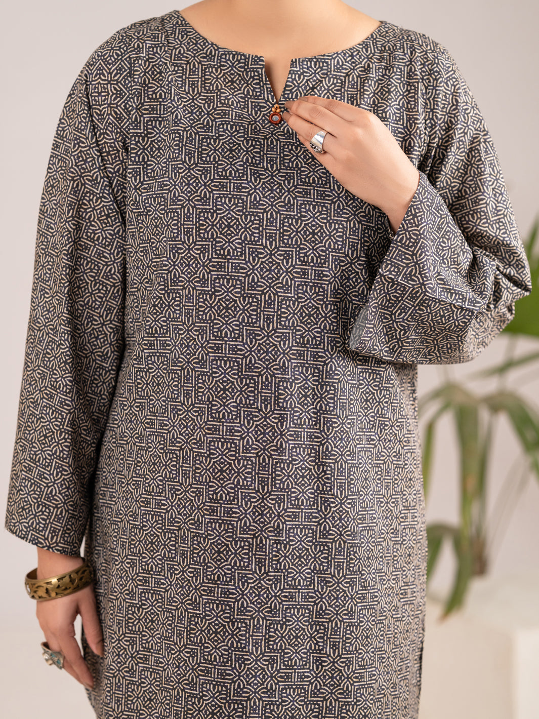 Multicolor Lawn Co-Ord Set - ALP-2PS-SLKS-2555