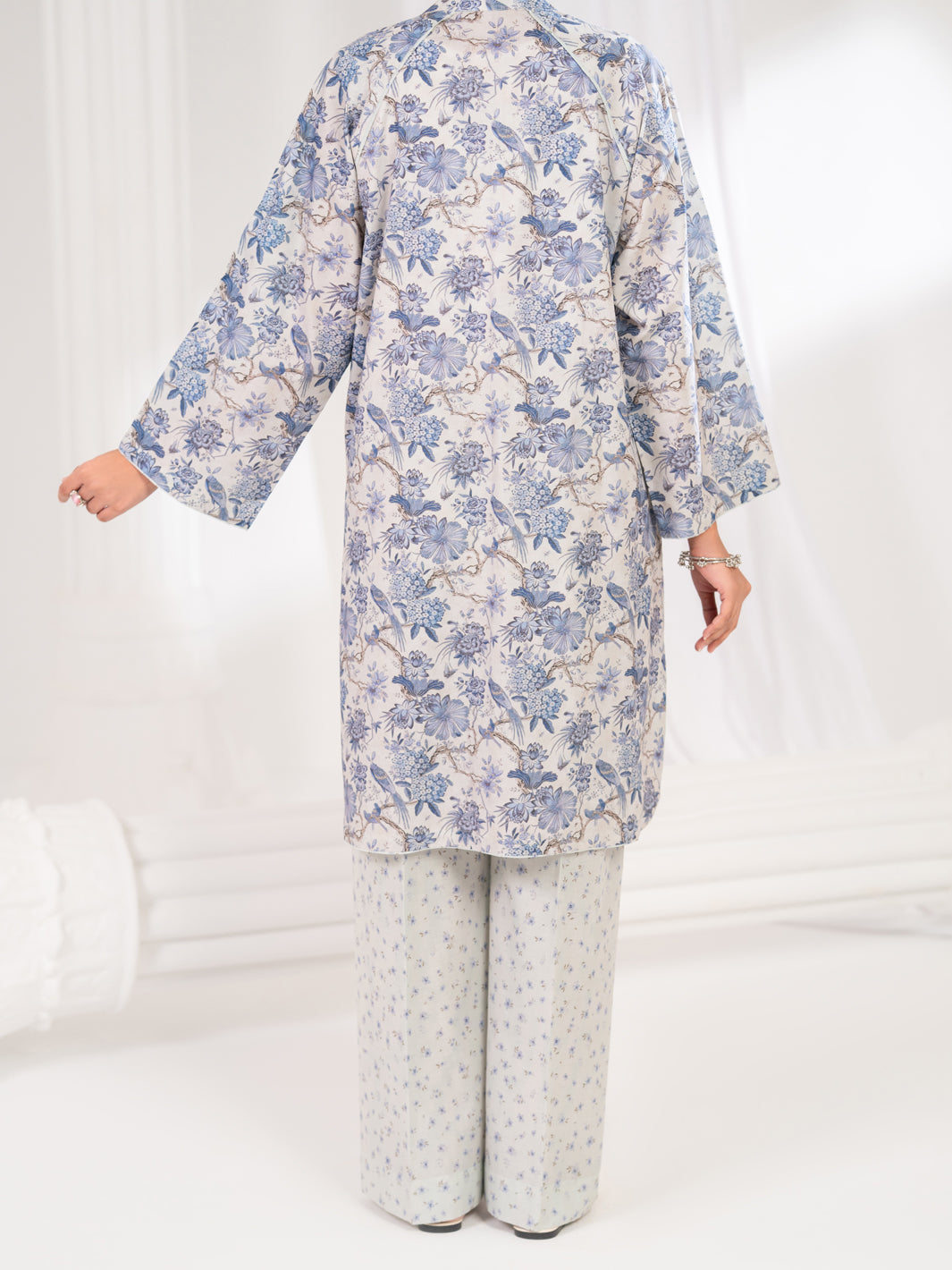 Light Blue Cotton Co-Ord Set - ALP-2PS-SLKS-2762