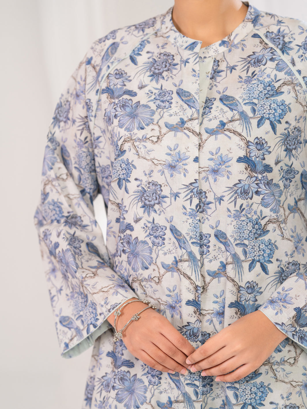 Light Blue Cotton Co-Ord Set - ALP-2PS-SLKS-2762
