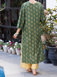 Green Lawn Co-Ord Set - ALP-2PS-SLKS-2763