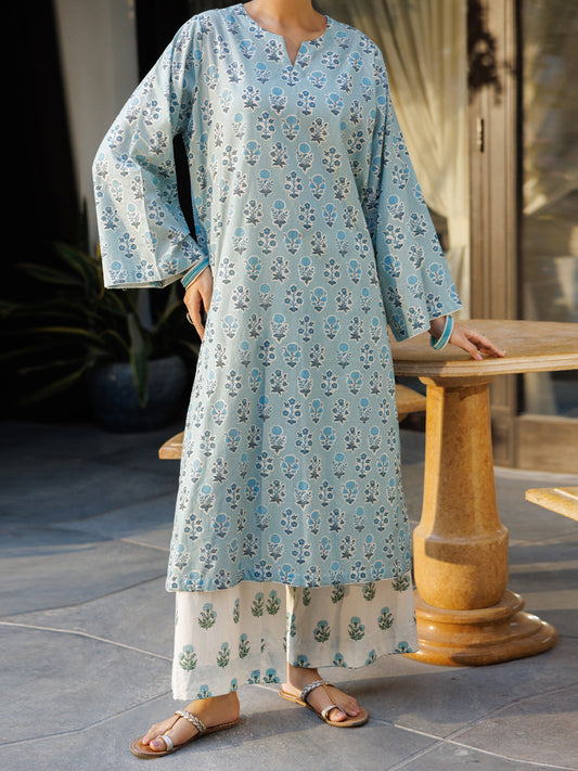 Pistachio Lawn Green Co-Ord Set - ALP-2PS-SLKS-2764