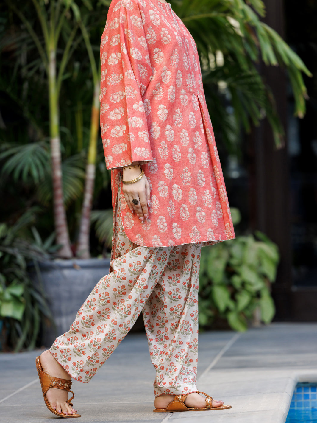Pink Lawn Co-Ord Set - ALP-2PS-SLKS-2765
