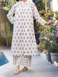 Off White Lawn Co-Ord Set - ALP-2PS-SLKS-2769