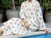 Off White Lawn Co-Ord Set - ALP-2PS-SLKS-2770
