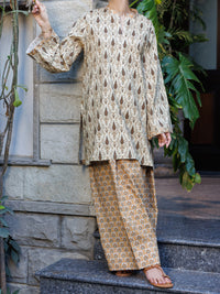Fawn Lawn Co-Ord Set - ALP-2PS-SLKS-2771