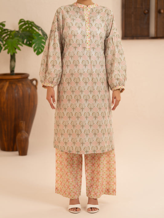 Pistachio Green Lawn Co-Ord Set - ALP-2PS-SLKS-2779