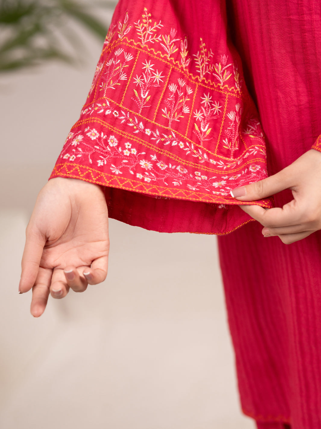 Pink Cotton Dobby 3Pc Stitched - ALP-3PS-2323