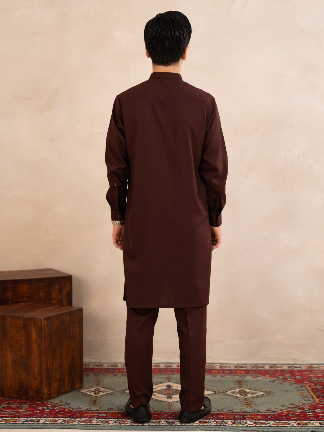 Maroon Plain Kurta Trousers - ALTET-KT-016