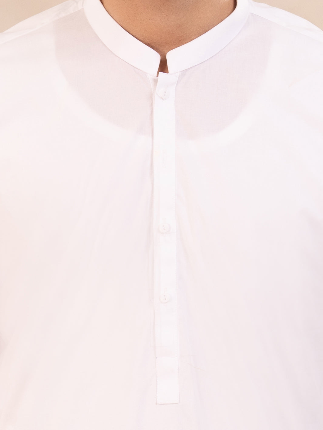 White Cotton Kameez Shalwar - ALBQ-KS-001-R19
