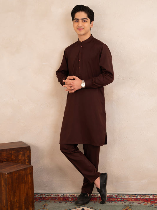 Maroon Plain Kurta Trousers - ALTET-KT-016