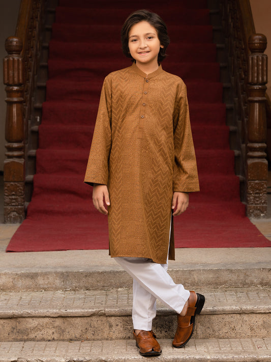 Brown Blended Kurta - ALT-K-035B