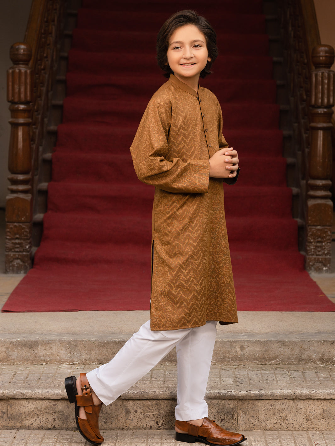 Brown Blended Kurta - ALT-K-035B