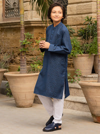 Blue Blended Kurta - ALT-K-035C