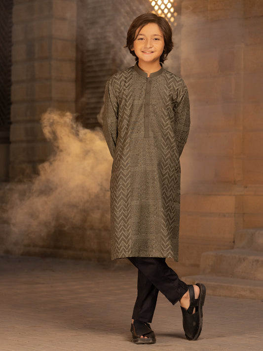 Olive Green Blended Kurta - ALT-K-035D