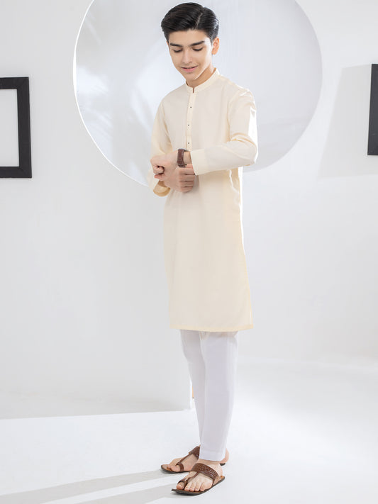 Off White Blended Kurta - ALT-K-043 - Almirah Online