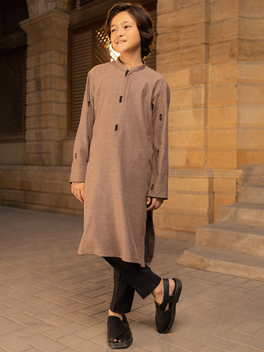Brown Blended Kurta - ALT-K-046B