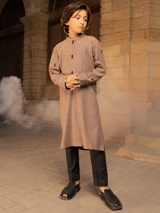 Brown Blended Kurta - ALT-K-046B