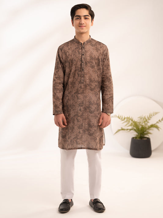 Brown Cotton Kurta - ALT-K-068