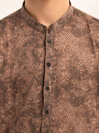 Brown Cotton Kurta - ALT-K-068