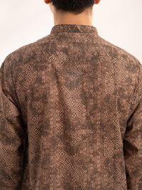 Brown Cotton Kurta - ALT-K-068