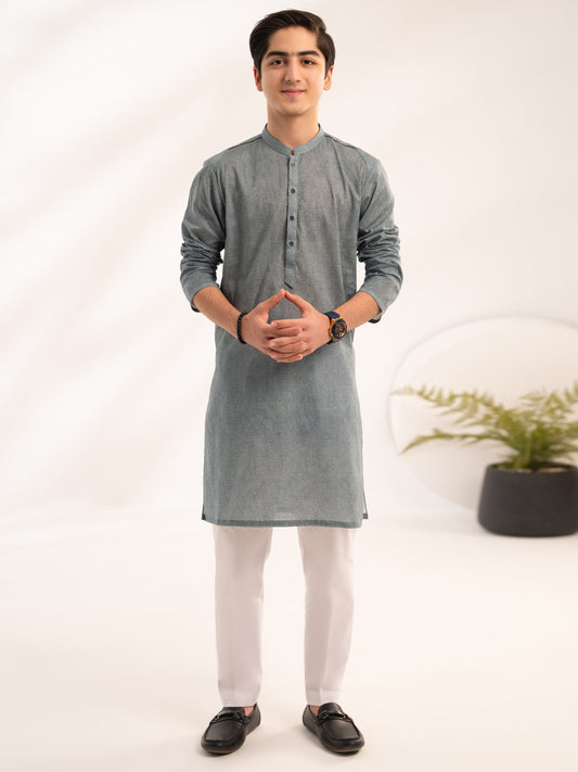 Grey Cotton Kurta - ALT-K-070