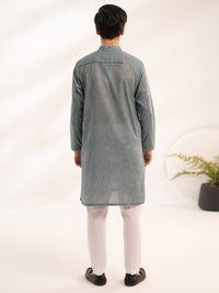 Grey Cotton Kurta - ALT-K-070