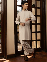 Fawn Blended Kameez Shalwar - ALT-KS-077