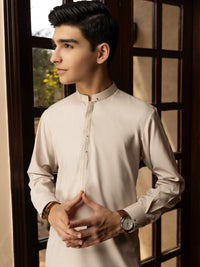 Fawn Blended Kameez Shalwar - ALT-KS-077
