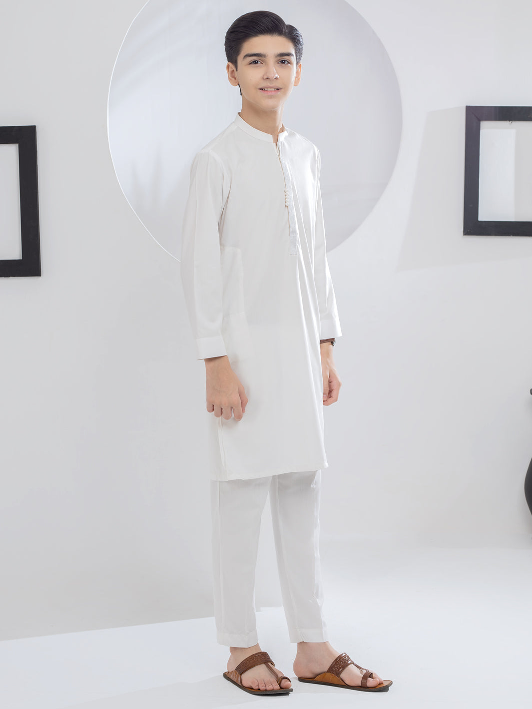 Off White Blended Kurta Trouser - ALT-KT-038 - Almirah Online