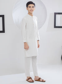 Off White Blended Kurta Trouser - ALT-KT-038