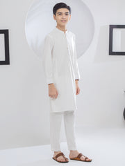 Off White Blended Kurta Trouser - ALT-KT-038 - Almirah Online