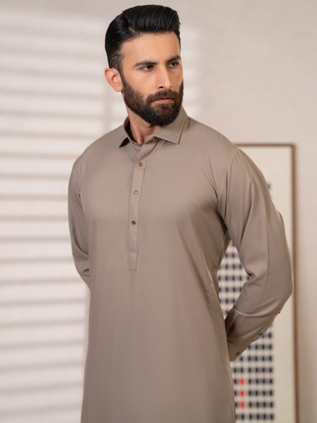 Brown Kameez Shalwar - ALWA-KS-641