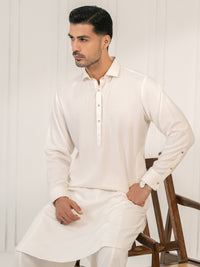 White Kameez Shalwar - ALWA-KS-668
