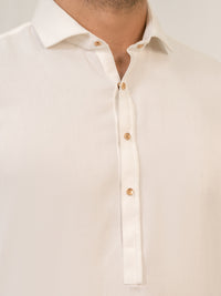 White Kameez Shalwar - ALWA-KS-668