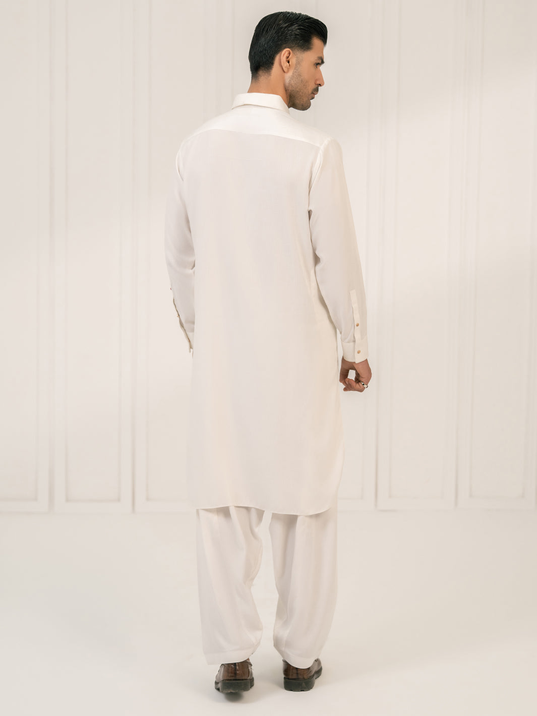 White Kameez Shalwar - ALWA-KS-668